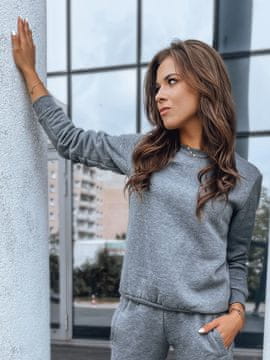 Dstreet Ženska majica s kapuco brez kapuce Fashion II temno siva