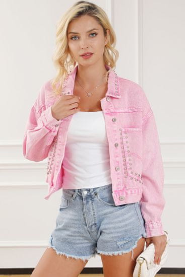 OMG! Ženska denim jakna Thespossia roza