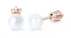 Cutie Jewellery Elegantni uhani iz rožnatega zlata z biseri Z8002-30-C4-X-4