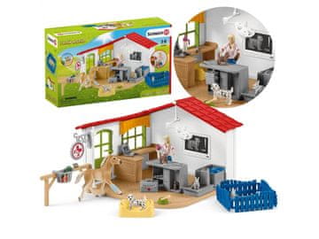 Schleich SLH42502 Schleich Farm World - Veterinarska klinika z živalmi 3+