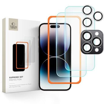 Tech-protect KALJENO STEKLO TECH-PROTECT SUPREME SET 3 ZA IPHONE 16 PRO MAX PROZORNO