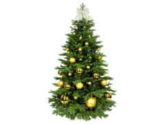 LAALU.cz Okrašeno umetno božično drevo s 73 okraski GOLDEN CHRISTMAS II 210 cm drevo s stojalom in božičnimi okraski