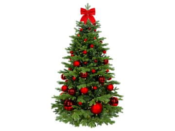 LAALU.cz Okrašeno umetno božično drevo s 73 okraski RED CHRISTMAS II 180 cm drevo s stojalom in božičnimi okraski