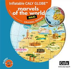 Caly toys Napihljiv poučni globus - Čudesa sveta 42 cm