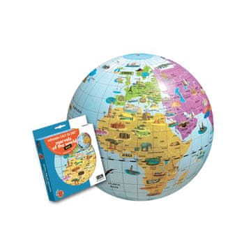 Caly toys Napihljiv poučni globus - Čudesa sveta 42 cm