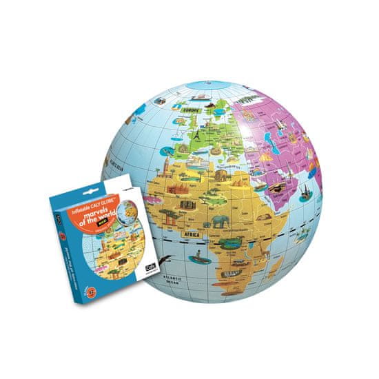 Caly toys Napihljiv poučni globus - Čudesa sveta 42 cm
