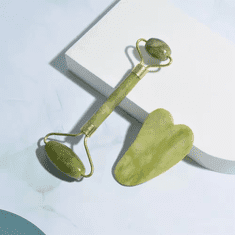 Jade roller in Gua Sha kamen iz 100% naravnega žada