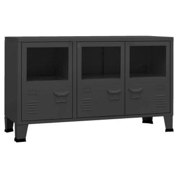 Vidaxl Komoda 105x35x62 cm kovina in steklo