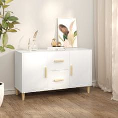 Vidaxl Komoda bela 100x36x60 cm inženirski les