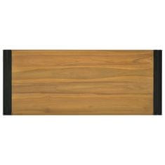 Vidaxl Stenska kopalniška omarica 110x45x35 cm trdna tikovina