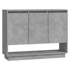 Vidaxl Komoda betonsko siva 97x31x75 cm iverna plošča