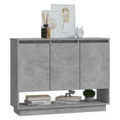 Vidaxl Komoda betonsko siva 97x31x75 cm iverna plošča