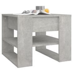 Vidaxl Klubska mizica betonsko siva 55,5x55x45 cm konstruiran les
