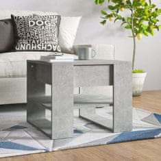 Vidaxl Klubska mizica betonsko siva 55,5x55x45 cm konstruiran les