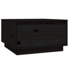 Vidaxl Klubska mizica črna 55x56x32 cm trdna borovina