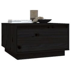 Vidaxl Klubska mizica črna 55x56x32 cm trdna borovina