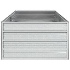 Vidaxl Visoka greda 160x80x45 cm pocinkano jeklo srebrna