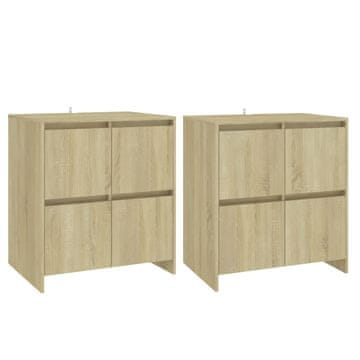 Vidaxl Komoda 2 kosa 70x41x75 cm iverna plošča