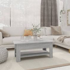 Vidaxl Klubska mizica siva sonoma 102x55x42 cm iverna plošča