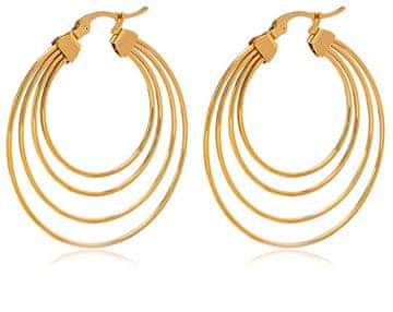 Troli Luksuzni pozlačeni obročasti uhani