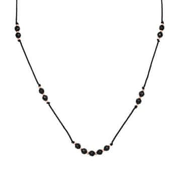 Ogrlica iz vrvice s perlami iz oniksa HE32K3RG-BK