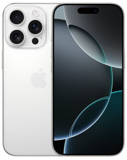 Apple iPhone 16 Pro pametni telefon, 128 GB, White Titanium (myne3sx/a)