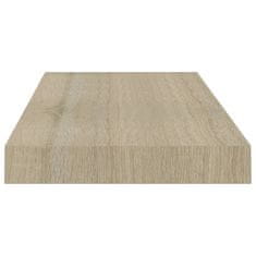 Vidaxl Stenske police 2 kosa barva hrasta 50x23x3,8 cm MDF