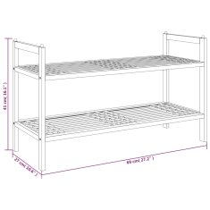 Vidaxl Regal za čevlje 69x27x41 cm trdna orehovina