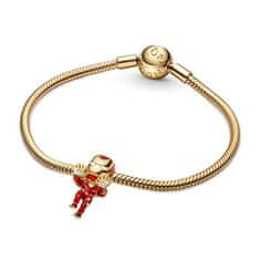 Pandora Unikaten pozlačen obesek Iron Man Marvel Shine 760268C01