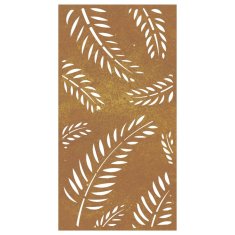 Vidaxl Vrtna stenska dekoracija 105x55 cm corten jeklo drevo