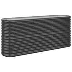 Vidaxl Visoka greda iz prašno premazanega jekla 152x40x68 cm antracit