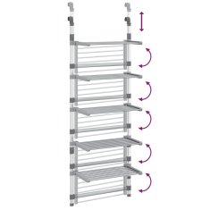 Vidaxl 5-nadstropno viseče stojalo za sušenje perila aluminij