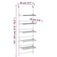 Vidaxl 5-nadstropno viseče stojalo za sušenje perila aluminij