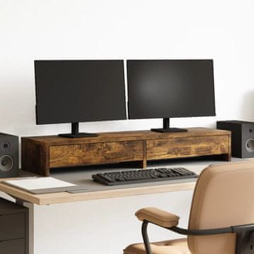 Vidaxl vidaXL Stojalo za monitor s predali 100 x 27 x 15 cm