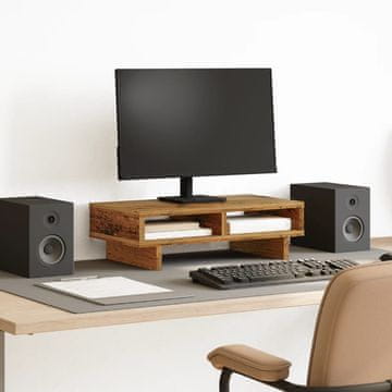 Vidaxl vidaXL Stojalo za monitor, starinski les, 50 x 27 x 15 cm