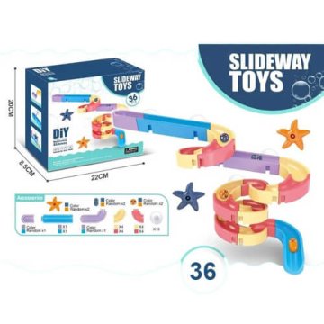 CAB Toys Slideway - Tobogan za otroke v kadi 36 delov