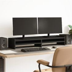 Vidaxl Stojalo za monitor črna 100x24x16 cm inženirski les