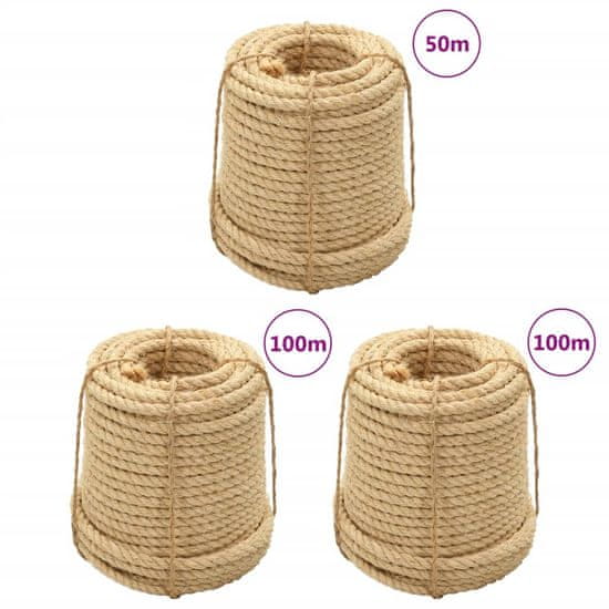 shumee vidaXL Vrv iz sisala 3 kosi 16 mm