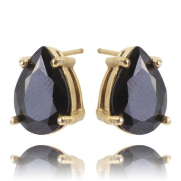 Flamenco Mystique Elegante uhani iz 14-karatno prevlečenega kirurškega jekla, svetlo zlato, dimenzije 0,9 x 1,3 cm