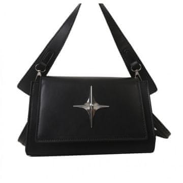 Flamenco Mystique Elegantna ženska torbica čez ramo iz ekokože, črna, 21x12,5x9 cm