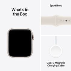 Apple Watch SE2 v3 pametna ura, 40mm, bež aluminijasto ohišje z bež paščkom - S/M (mxef3qh/a)