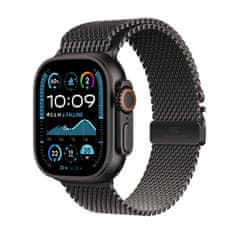 Apple Watch Ultra 2 pametna ura, 49mm, Cellular, Black Titanium ohišje, Black Titanium Milanese Loop pašček, S