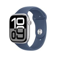 Apple Watch S10 pametna ura, 46mm, srebrno ohišje z modrim športnim paščkom, M/L (mwwm3qh/a)
