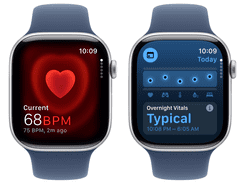 Apple Watch S10 pametna ura, 46mm, srebrno ohišje z modrim športnim paščkom, M/L (mwwm3qh/a)