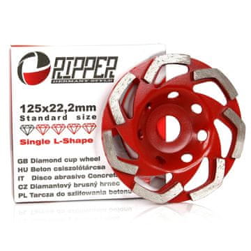 MAR-POL Diamantna segmentna plošča za brušenje betona enojni L 125x22,2mm