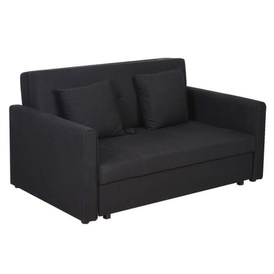 HOMCOM Raztegljiv Dvosed S Posteljno Funkcijo In Prostorom Za Shranjevanje, Hrbtna Blazina, Policotton, Les, Ogljeno Siva, 152X101X81 Cm