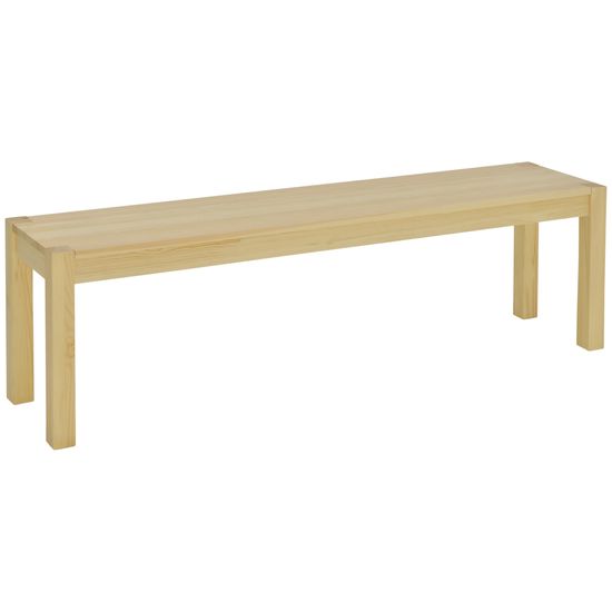 HOMCOM 3-Sedežna Lesena Klop, Jedilna Klop V Stilu Podeželske Hiše, Kuhinjska Klop, Borov Les, Nosilnost Do 330 Kg, Naravna, 150 X 33 X 45 Cm