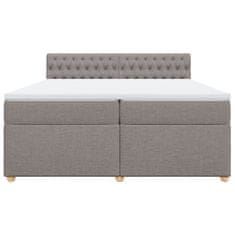 Vidaxl Box spring postelja z vzmetnico taupe 200x200 cm blago