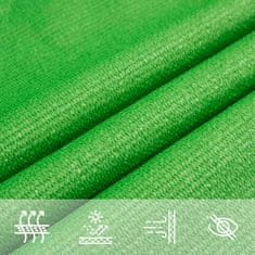 Vidaxl Senčno jadro 160 g/m² svetlo zeleno 2,5x3,5 m HDPE