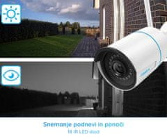 Reolink W320 WiFi IP kamera, 5MP Super HD, IR LED diode, IP66, bela